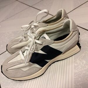 New Balance Cream and Black Sneakers